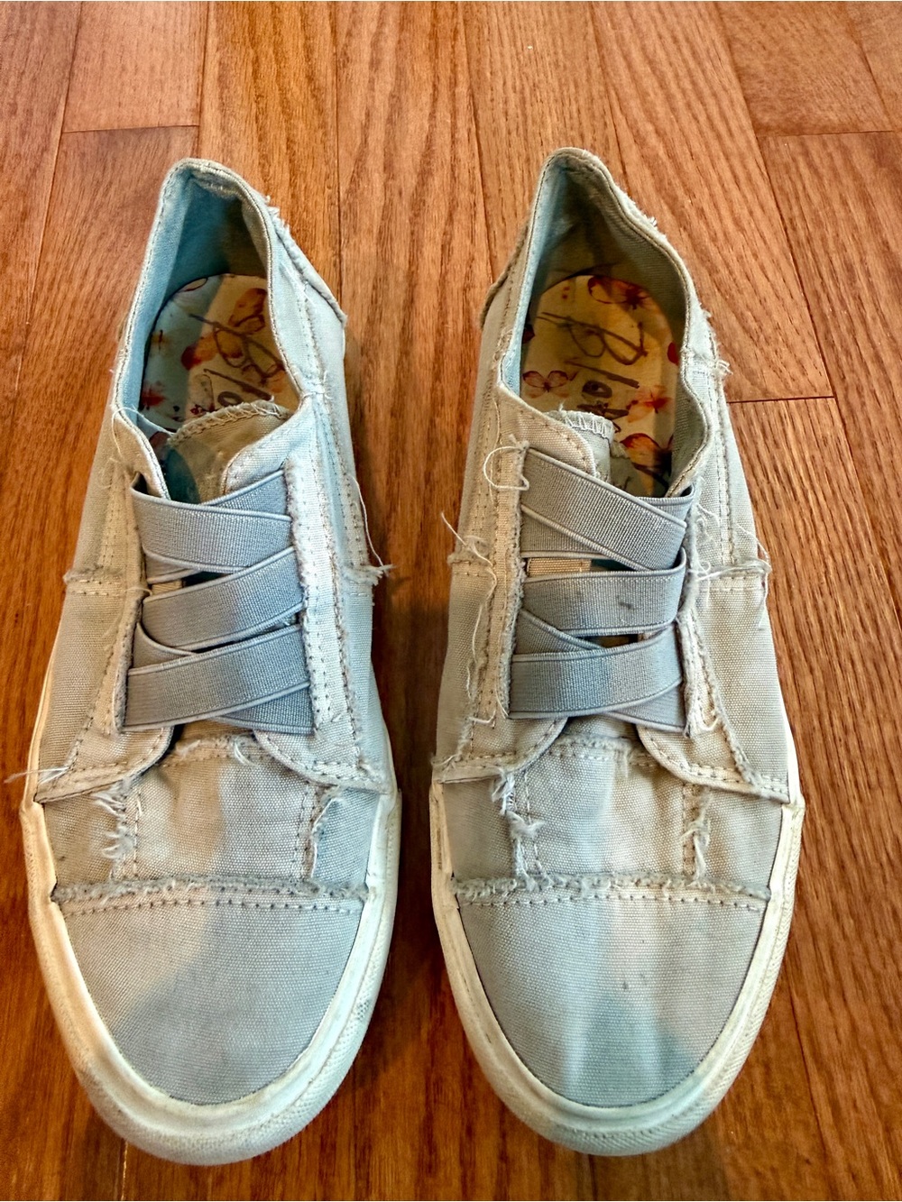 Blowfish Light Gray Canvas Slip-On Sneakers